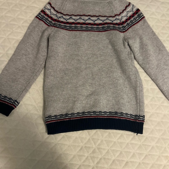 Boys Gray Patterned Ski Sweater - Picture 8 of 8